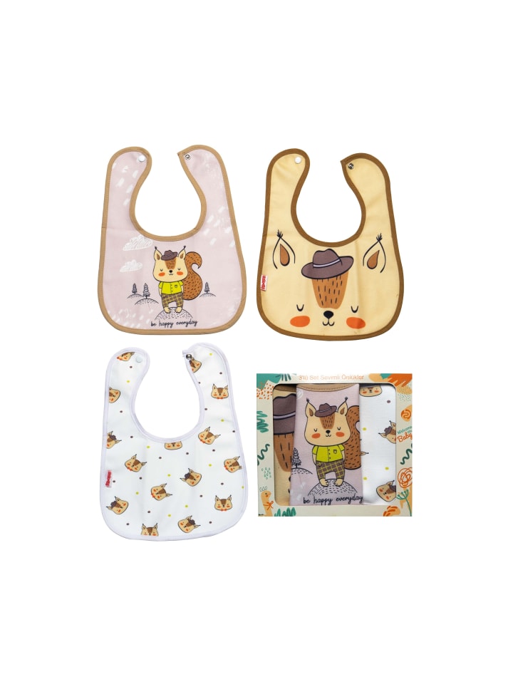 just2little 3er Set Lätzchen Unicorn in Braun günstig kaufen onesize