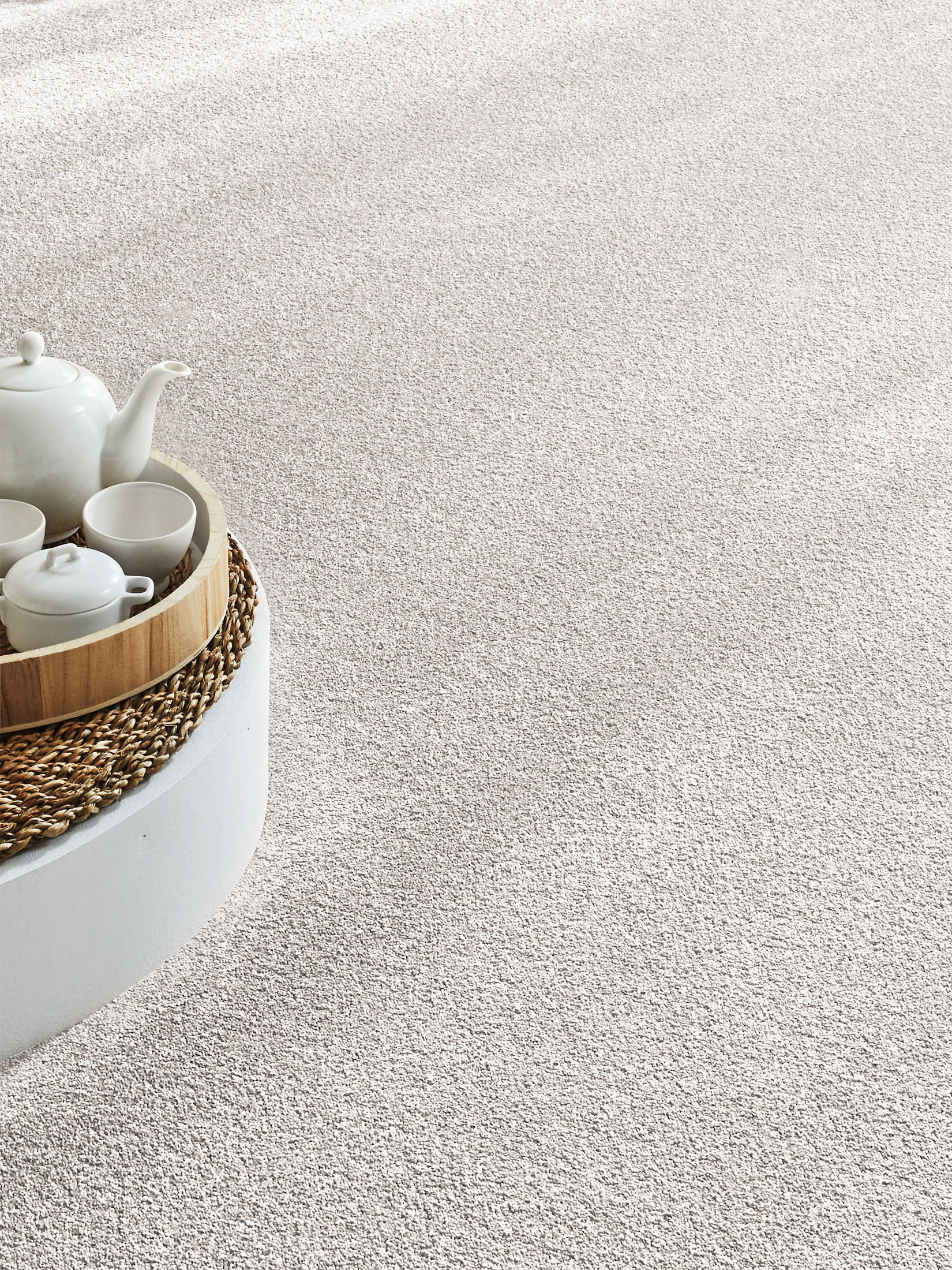 Green Line Velours-Teppichboden, Whitesmoke 871