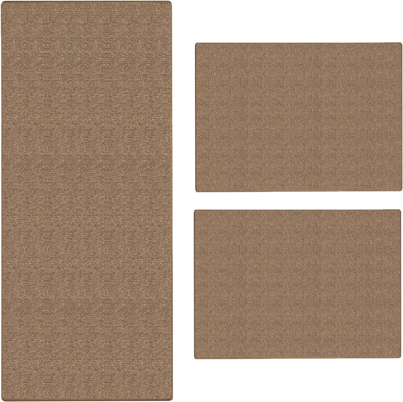 Bettumrandung Sylt, 3 Größen & 10 Farben, Teppichläufer, ideal im Schlafzimmer Floordirekt, Höhe 6 mm, (3-tlg), Sisal