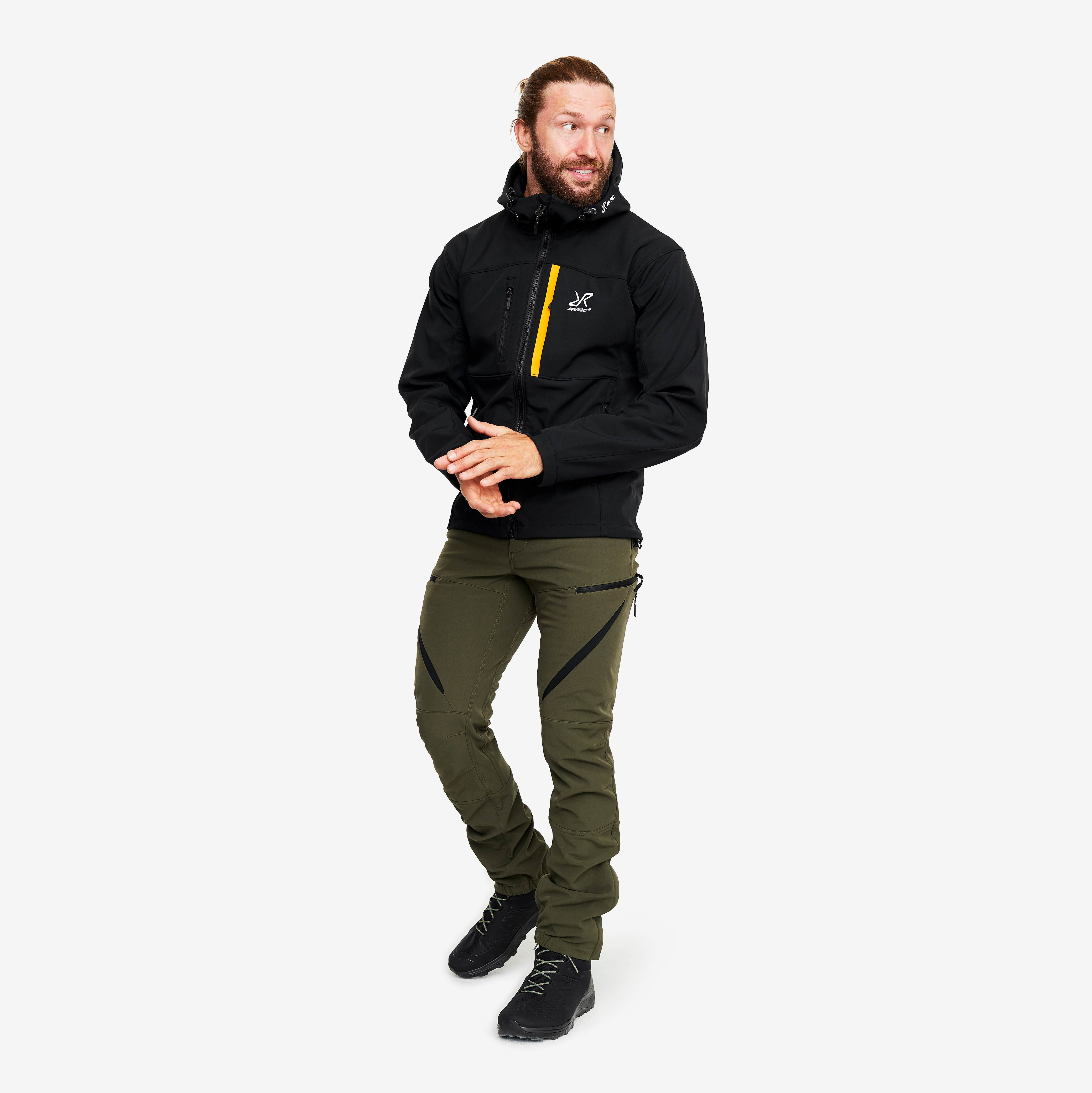 Hiball Jacket Homme Black/Radiant Yellow