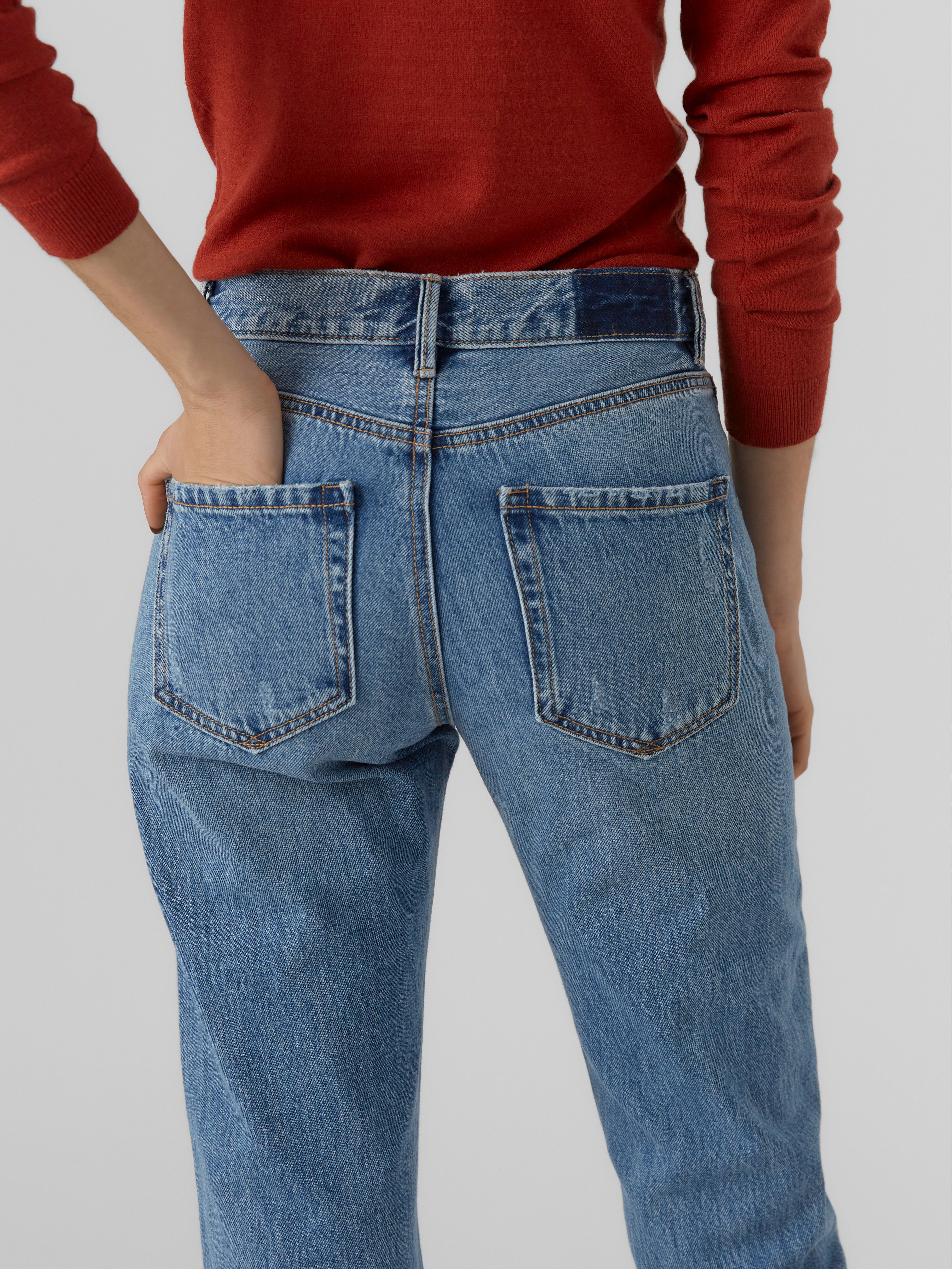 VMHAILEY Hohe Taille Gerade geschnitten Jeans