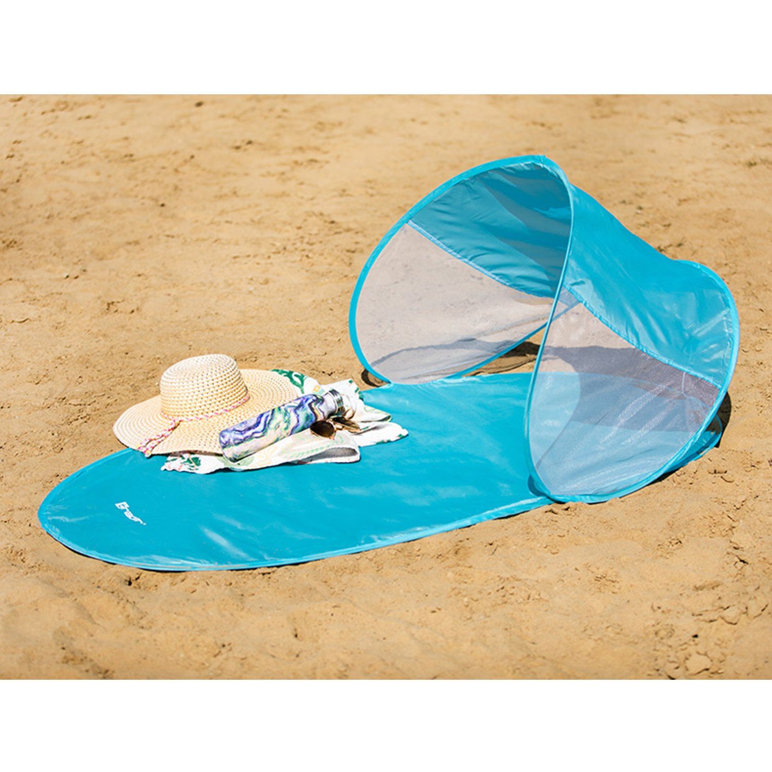 Tracer Strandmuschel, Personen: 1, Strandmatte mit neigbarem Sonnenschutzdach; 145x70cm