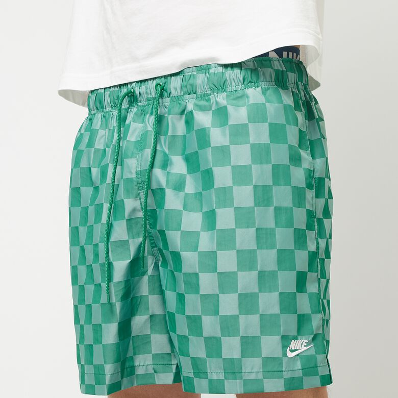 NIKE Club Flow Short Checkers malachite/white