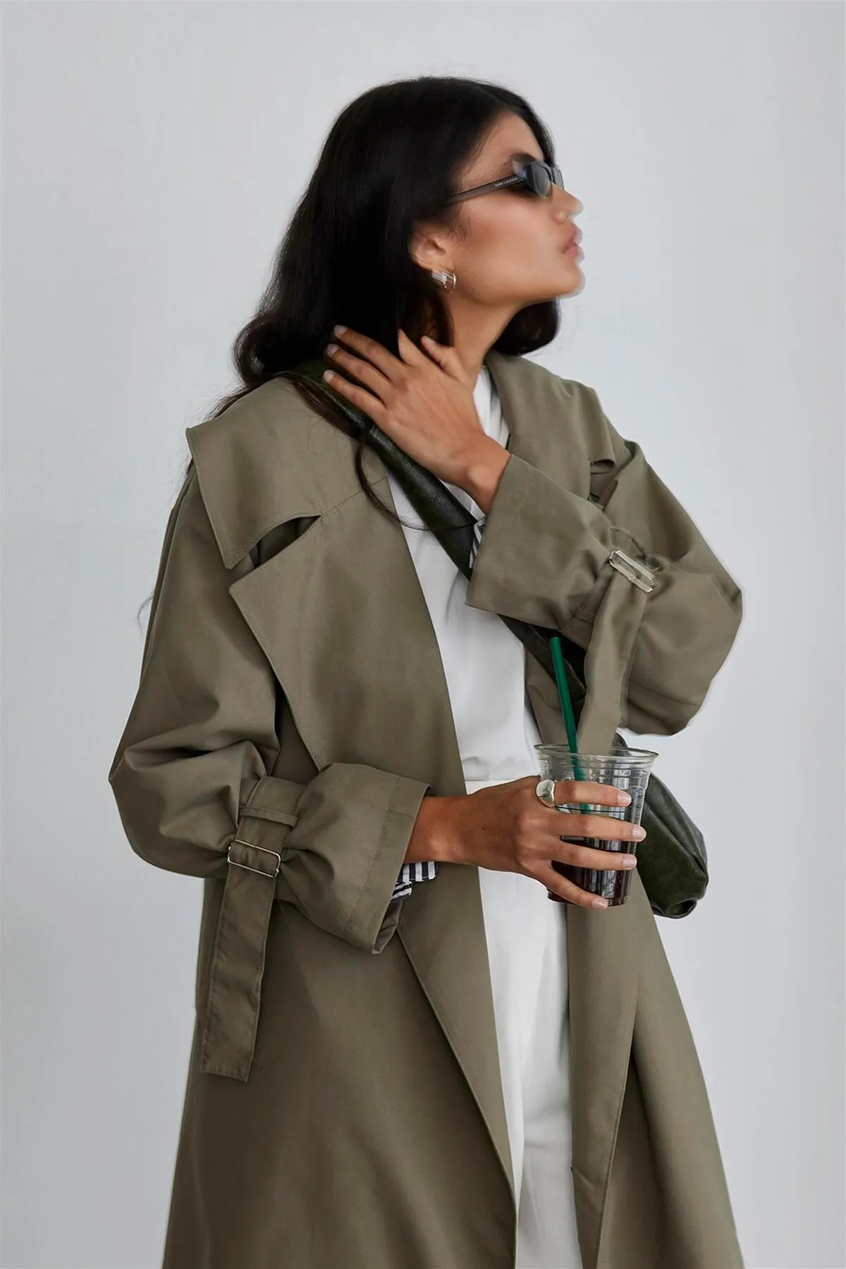 Suud Collection  Trenchcoat - Khaki - Basic