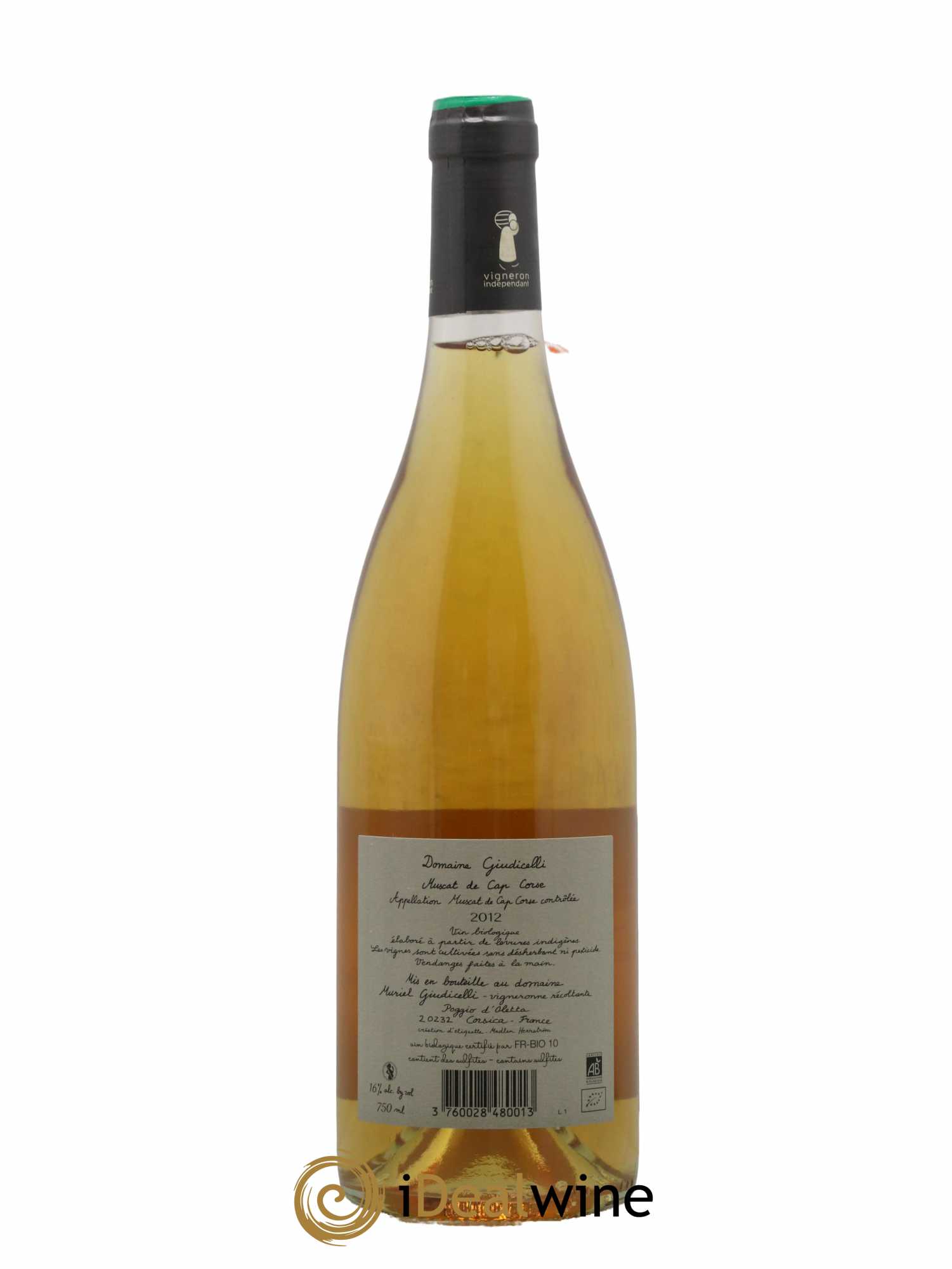 Muscat du Cap Corse Domaine Muriel Giudicelli 2012 - Lot de 1 Bouteille