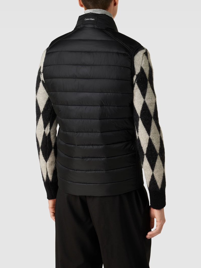 Weste mit Label-Details in schwarz