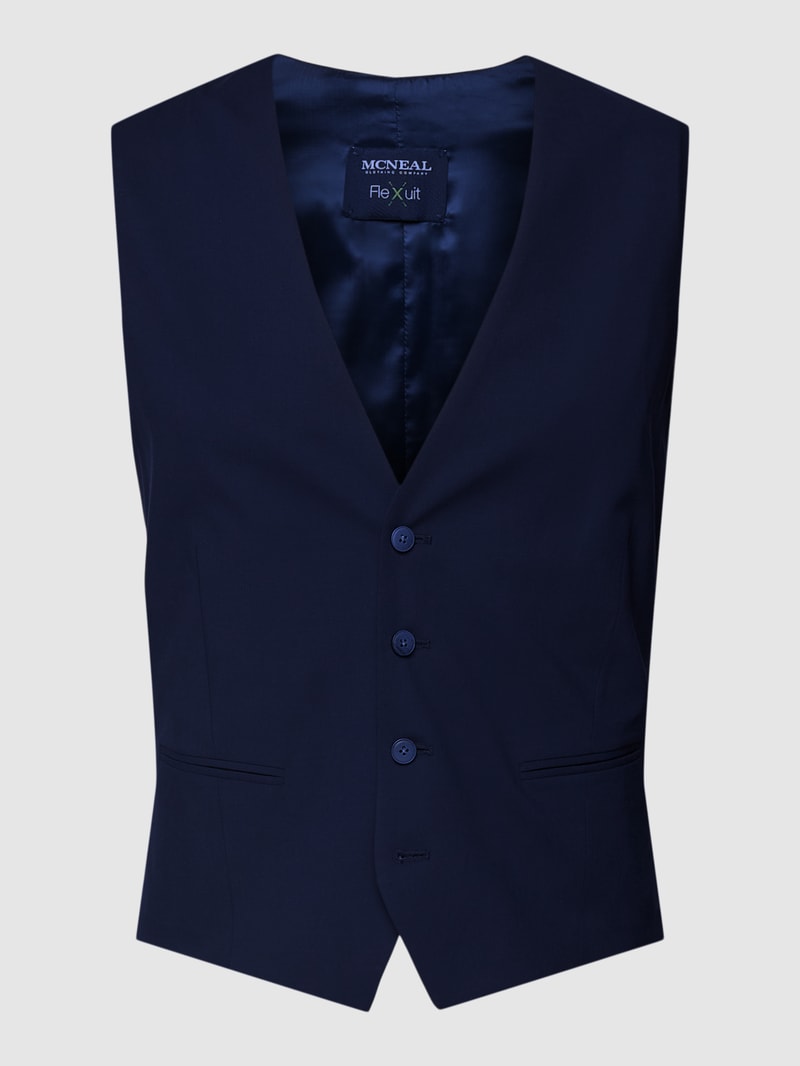 Weste mit Paspeltaschen in marineblau