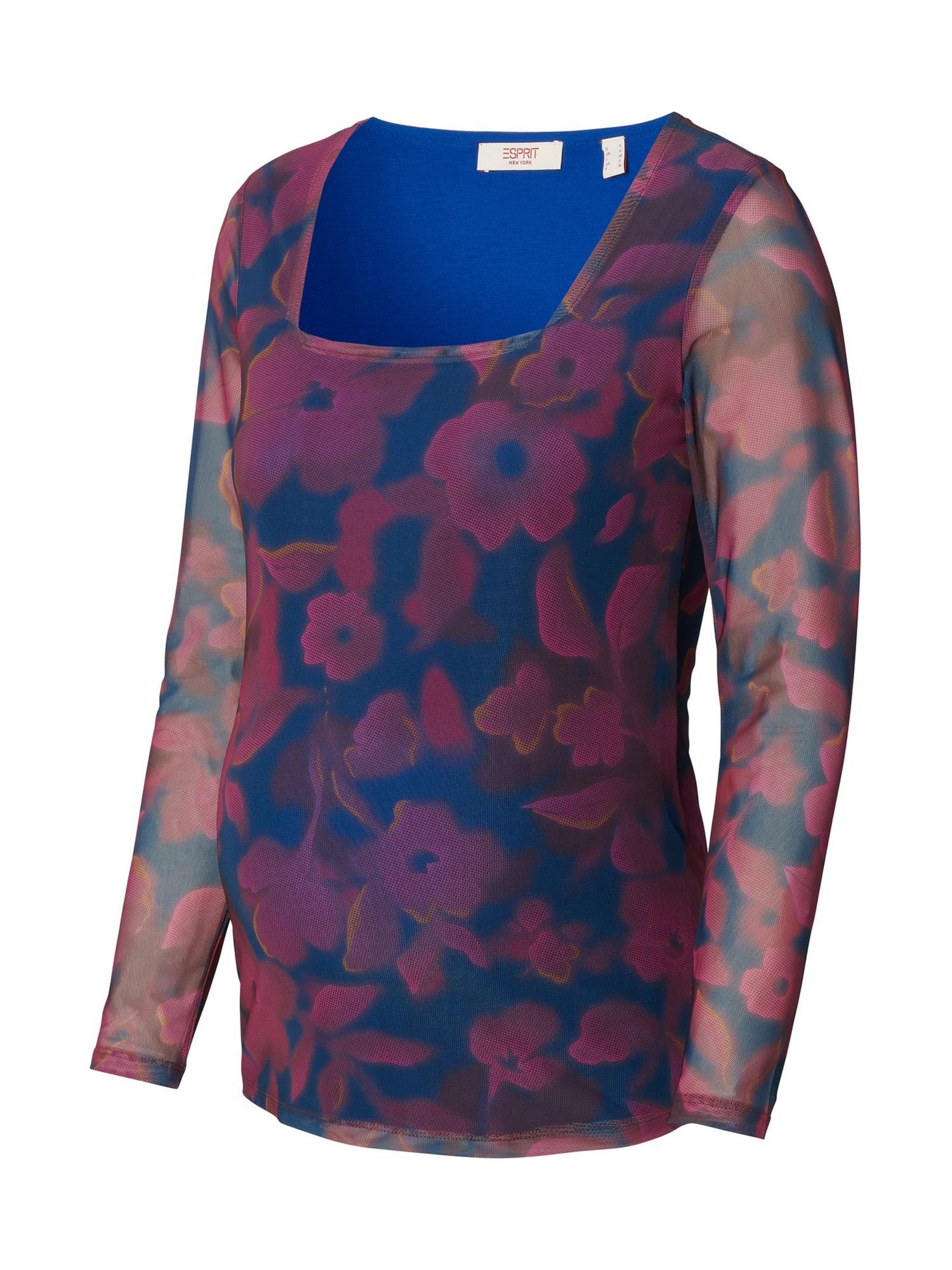 ESPRIT maternity Umstandsshirt MATERNITY Longsleeve aus Mesh mit Print