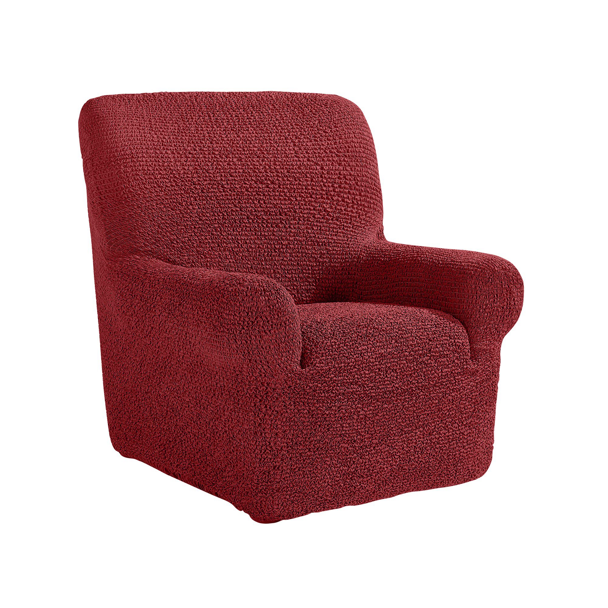 Housse bi-extensible imprimée gaufrée pour fauteuil et canapé