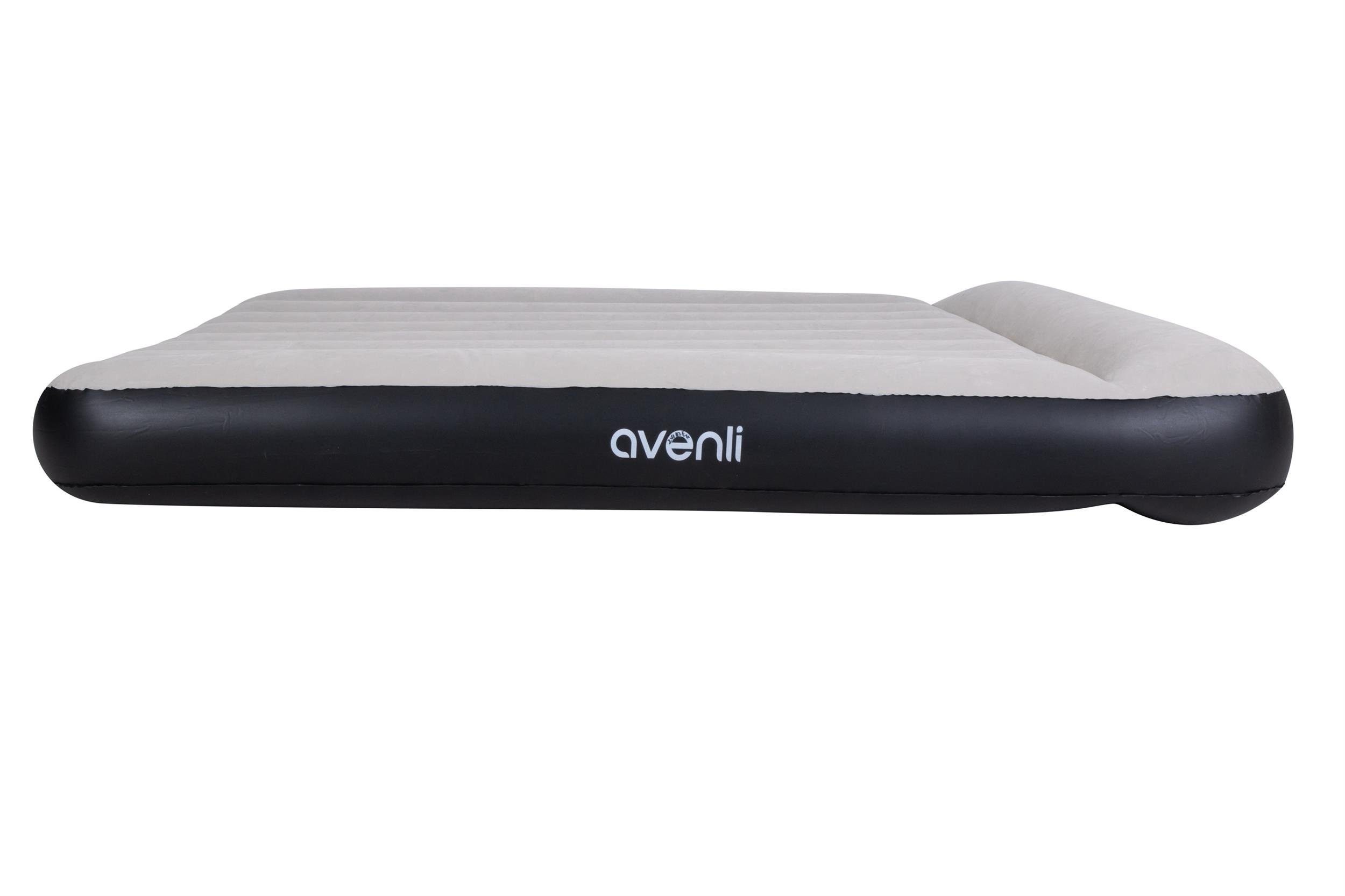 Avenli Luftbett Luftmatratze mit eingebauter Pumpe 203x152x30 cm, (Doppelbett für 2 Personen), mit beflockter Oberfläche