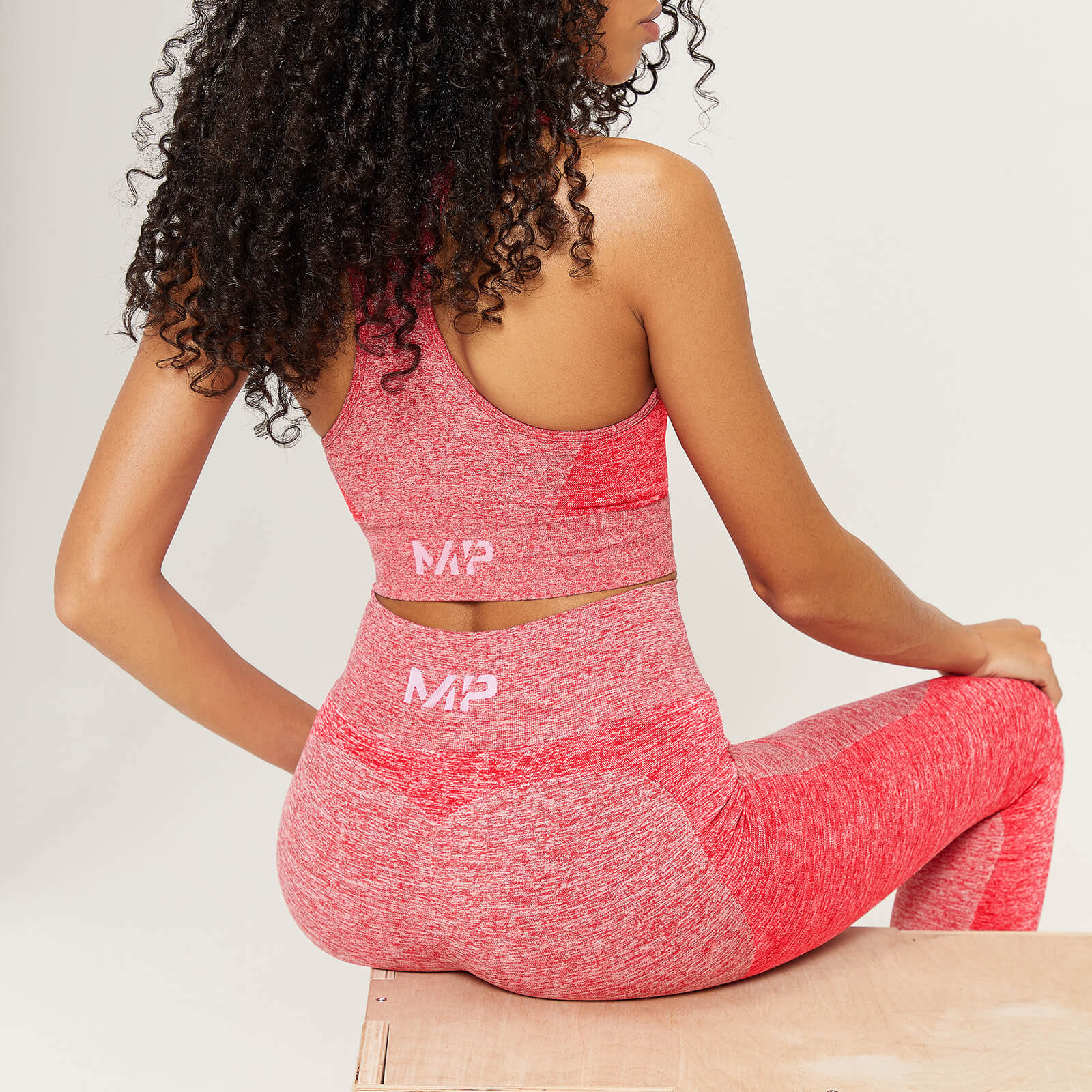 Legging ¾ taille haute MP Curve pour femmes – Rouge danger chiné