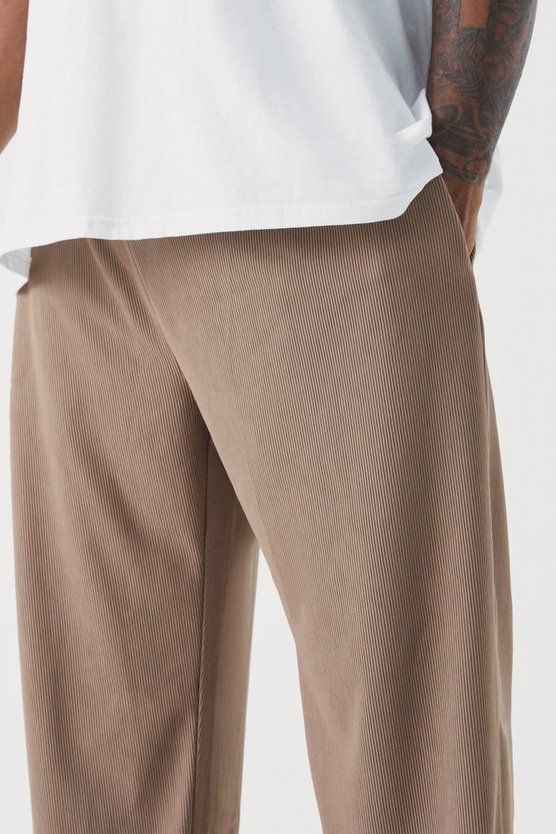 Plus gerippte Ottoman Jogginghose mit geradem Bein