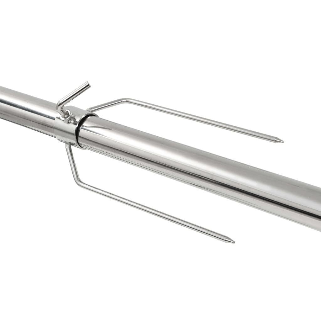 vidaXL Grillkamin Automatischer Grillspieß mit Motor Edelstahl 207×45×81 cm