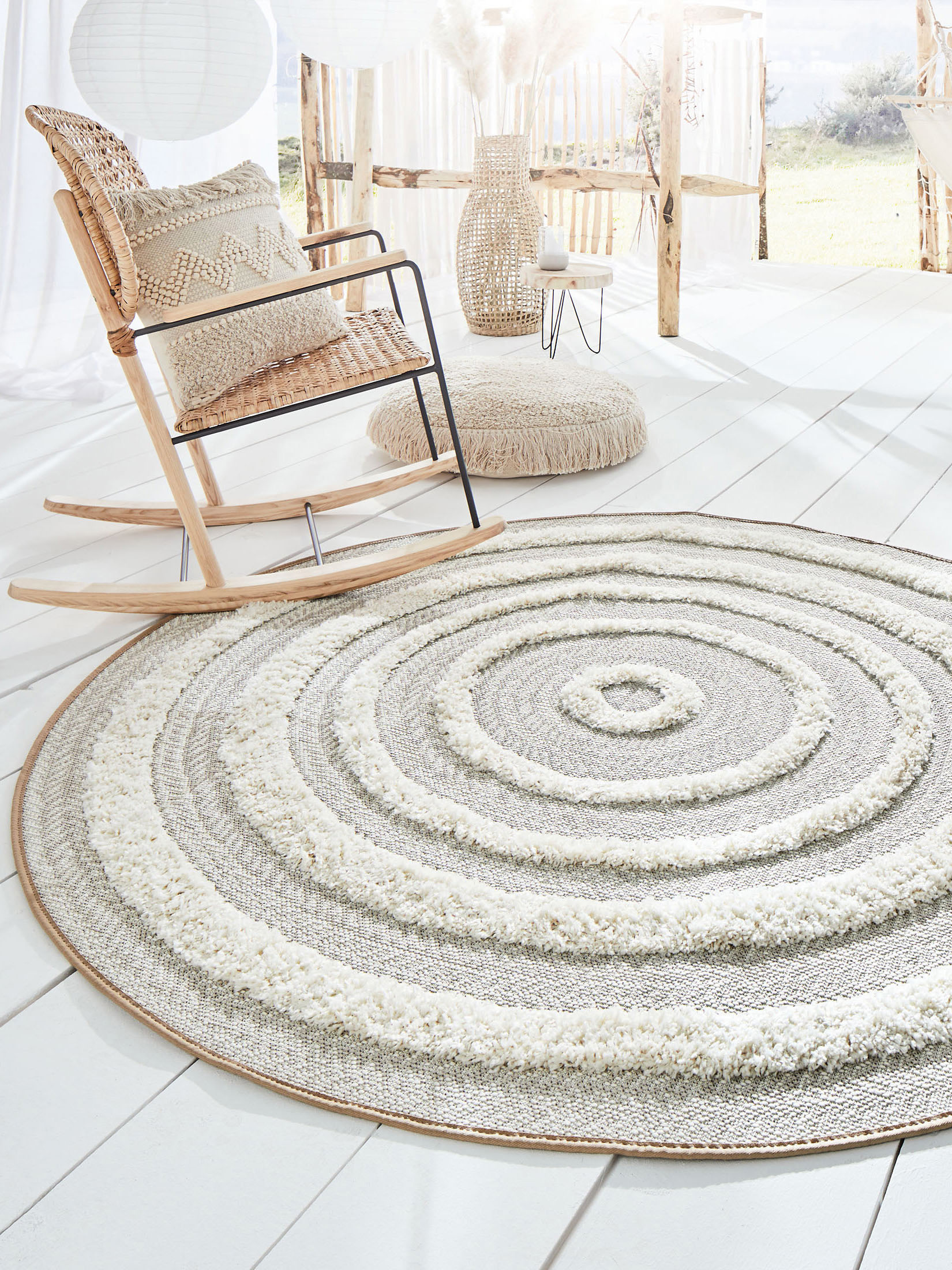 Tarida Outdoor-Teppich, Creme