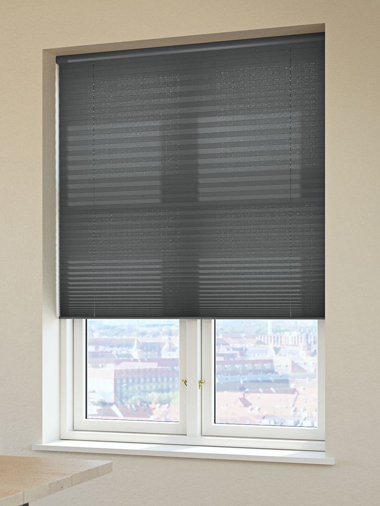 HOVDEN Plisségardiner HOVDEN 80x160cm grå ledningsfri