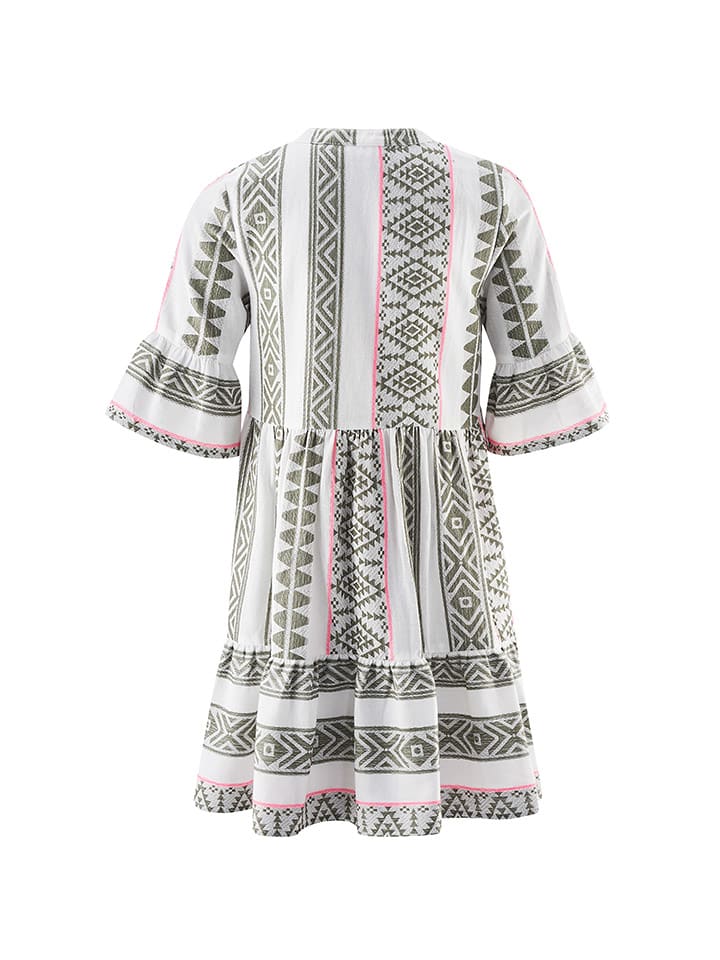 happy girls by Eisend Kleid in Weiß/ Grün/ Rosa günstig kaufen