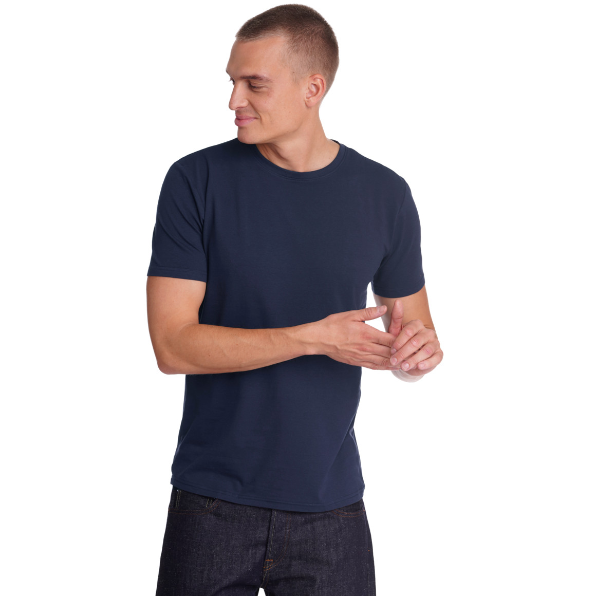 2 Herren T-Shirts mit Rundhalsausschnitt