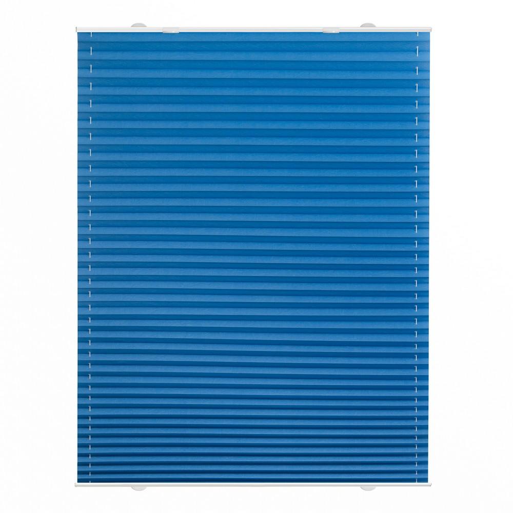 Lichtblick Plissee Haftfix, ohne Bohren Blau, 85 cm x 130 cm (B x L)