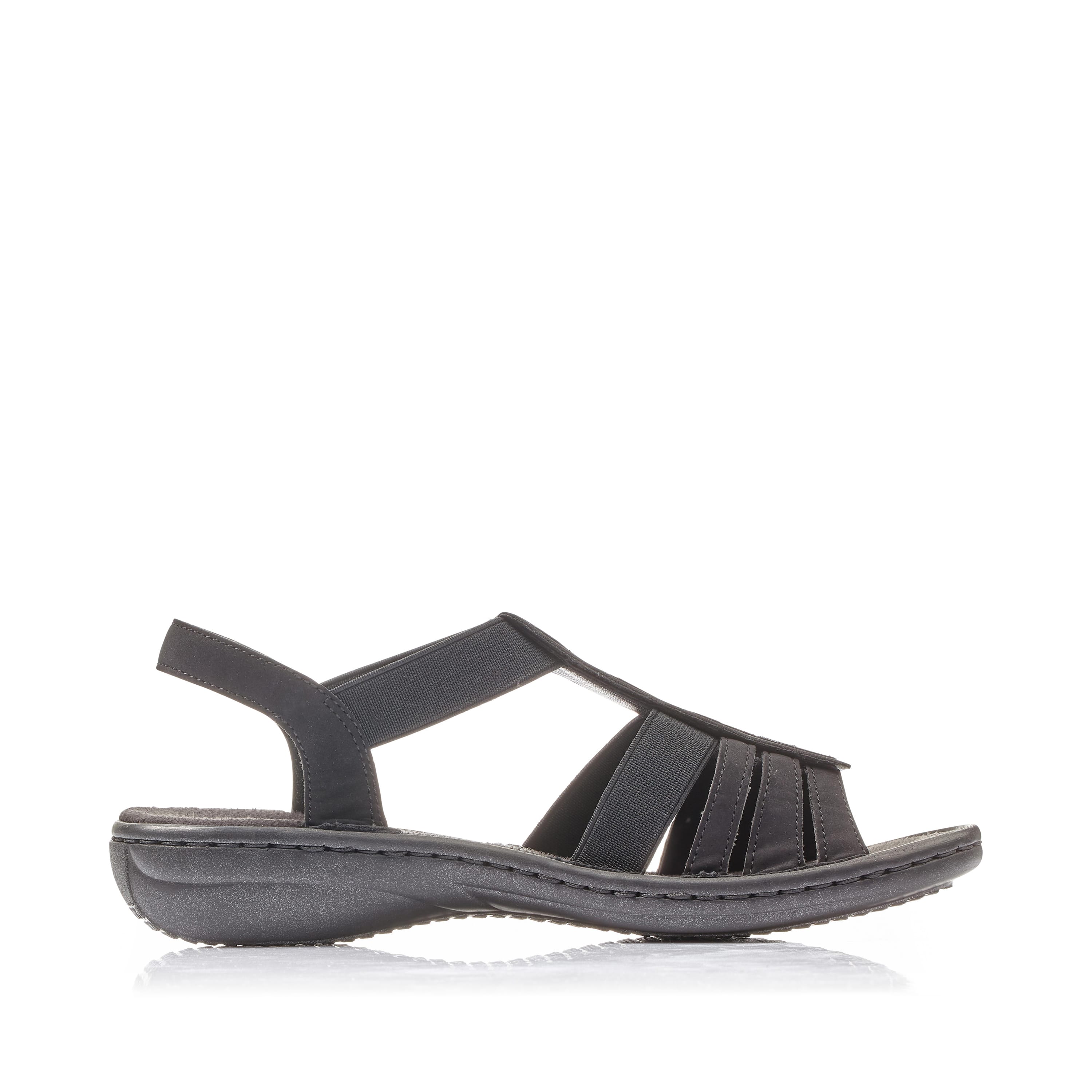Rieker Damen Riemchensandalen tiefschwarz