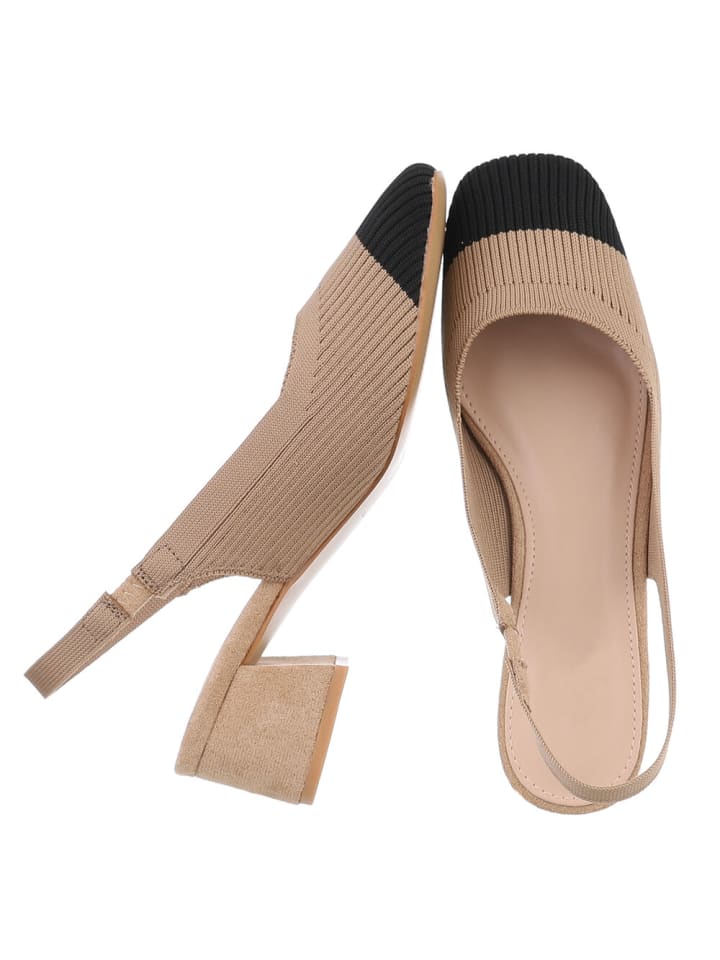 Ital-Design High Heel in Hellbraun und Schwarz günstig kaufen