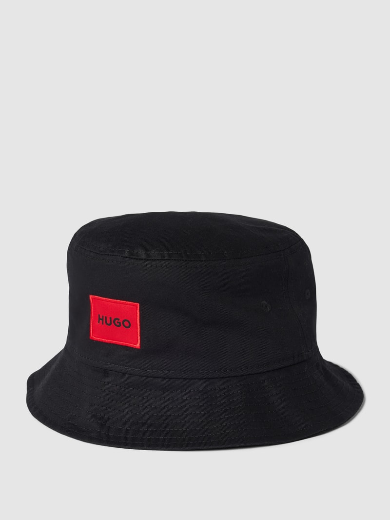 Bucket Hat aus reiner Baumwolle Modell 'Larry' in schwarz