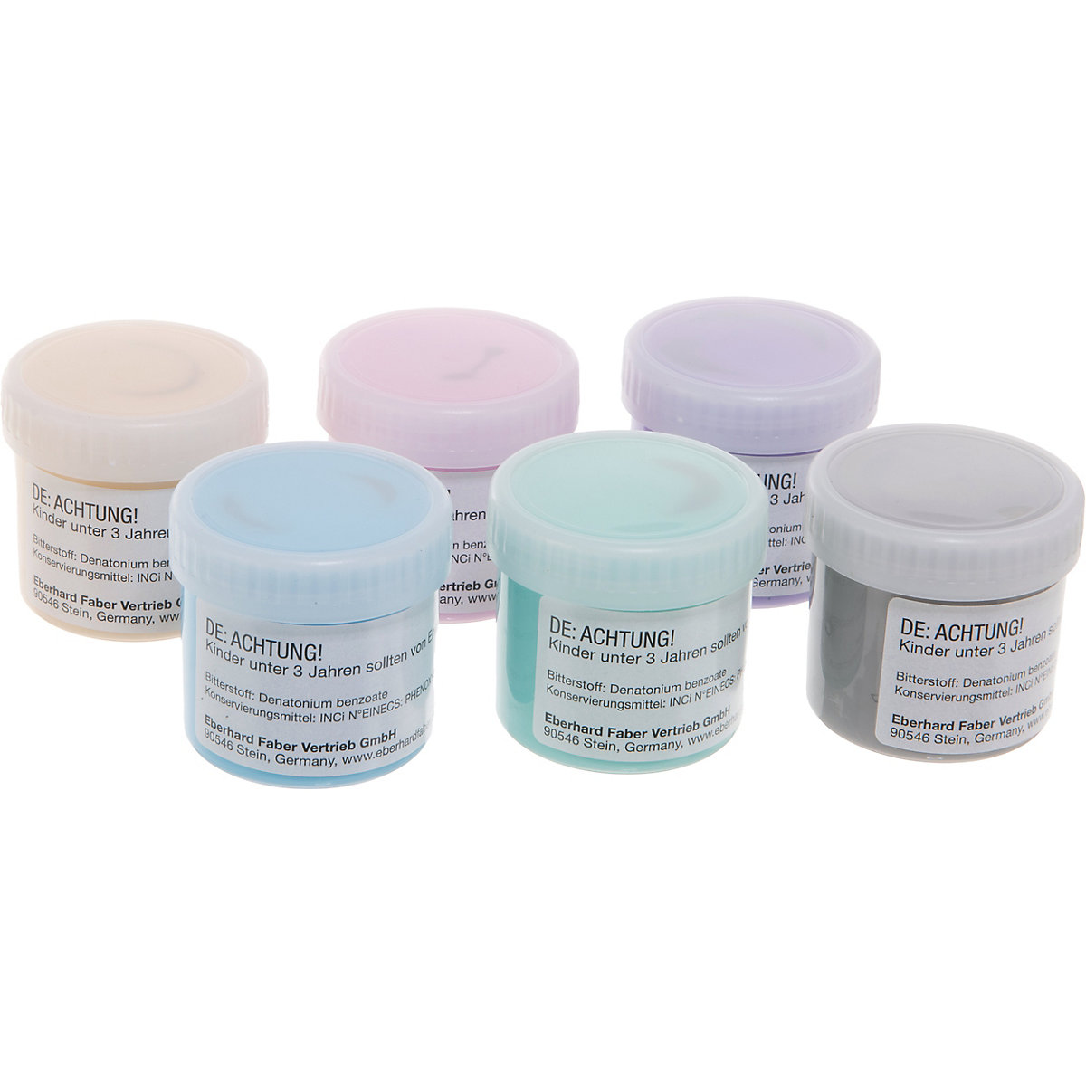 Fingermalfarben Mini Kids Pastell, 6 Farben