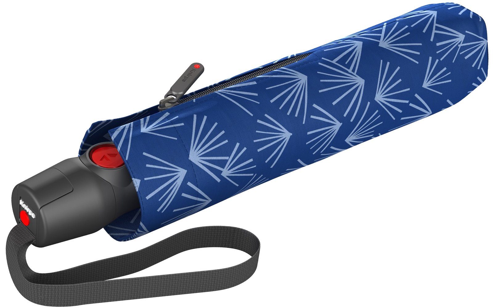 Knirps® Taschenregenschirm T.200 Duomatic mit Auf-Zu-Automatik Nuno Kasa blau, mit UV-Schutz und umweltfreundlicher Beschichtung