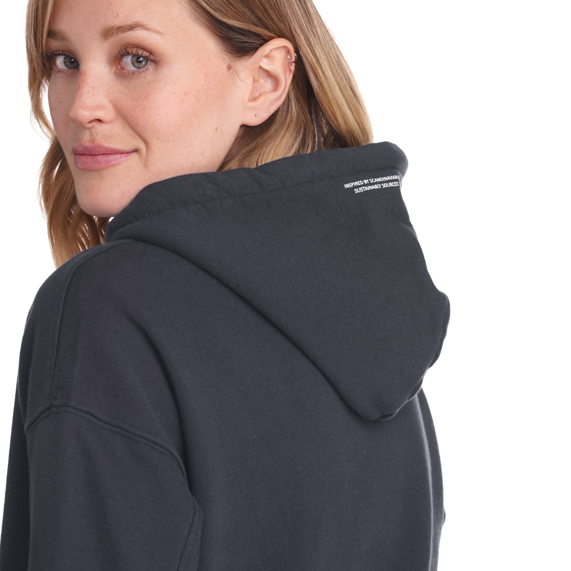 Damen Hoodie mit Print auf der Kapuze