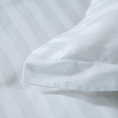 Bettwäsche Streifsatin in Gr. 135x200, 155x220 oder 200x200 cm, damai, Satin, 2 teilig, elegante Bettwäsche aus Baumwolle, Bettwäsche mit Reißverschluss