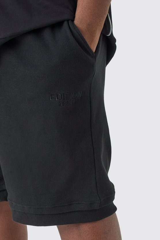 Plus lockere gerippte Edition Shorts