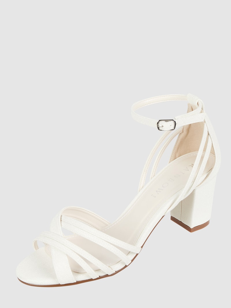 Sandaletten mit Dornschließe Modell 'Jayne' in offwhite