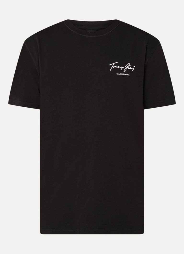 Tricou clasic Tommy Hilfiger cu logo și imprimeu pe spate.