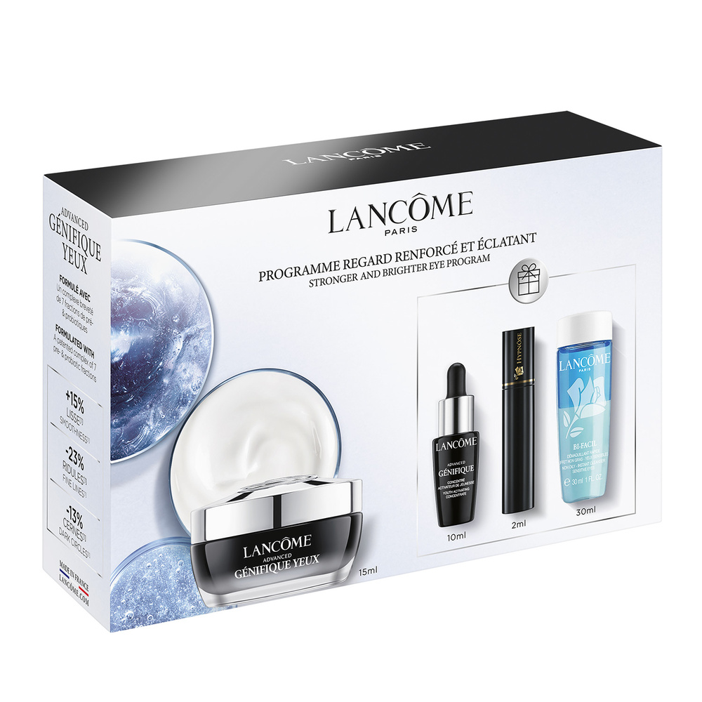 Lancôme Advanced Génifique Coffret Routine Anti-Âge Crème Yeux + Sérum, Mascara & Démaquillant