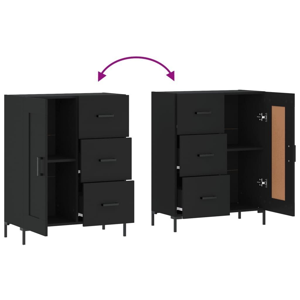 vidaXL Sideboard Sideboard Schwarz 69,5x34x90 cm Holzwerkstoff (1 St)