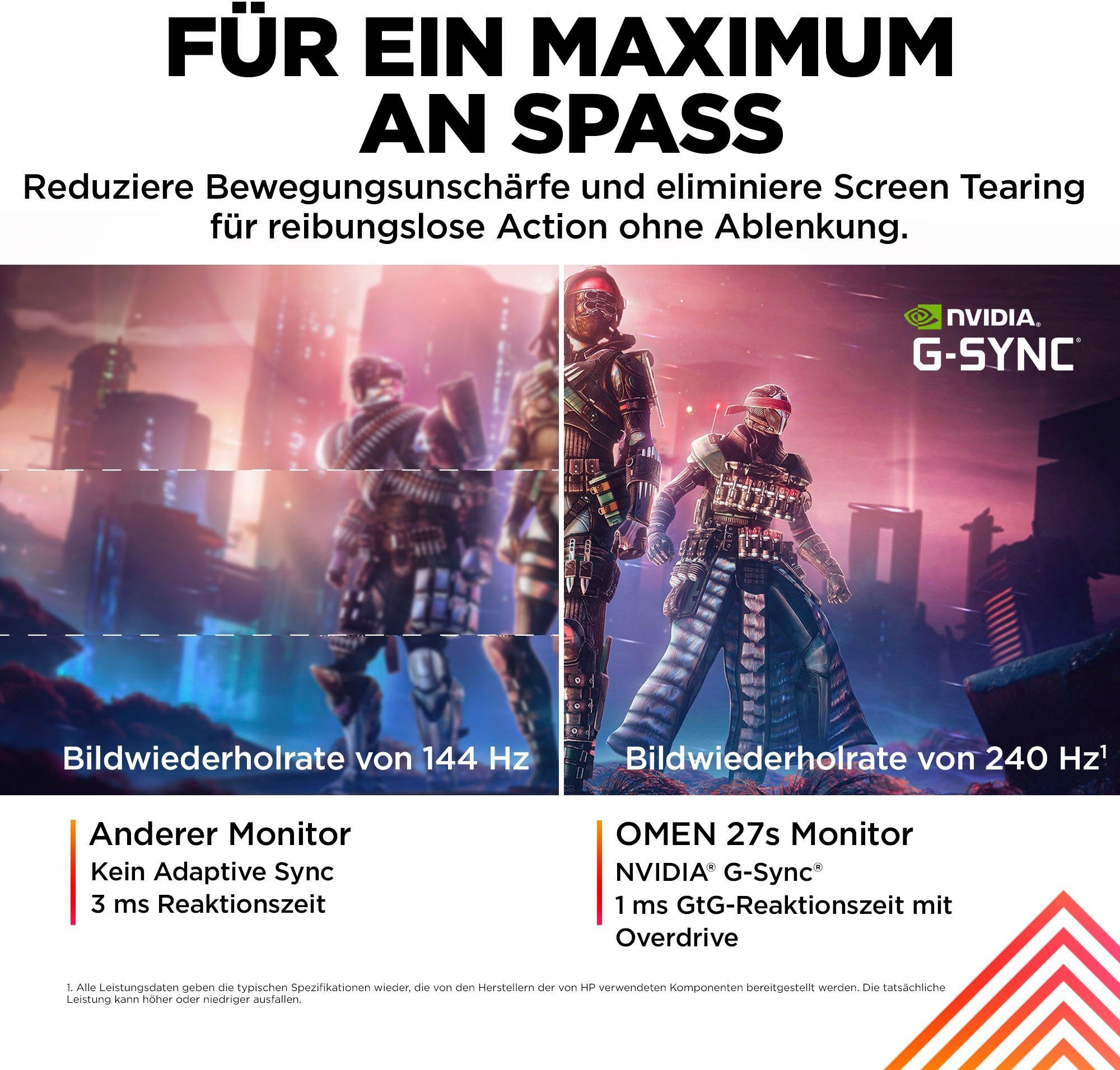 HP OMEN 27s (HSD-0160-A) Gaming-Monitor (69 cm/27 