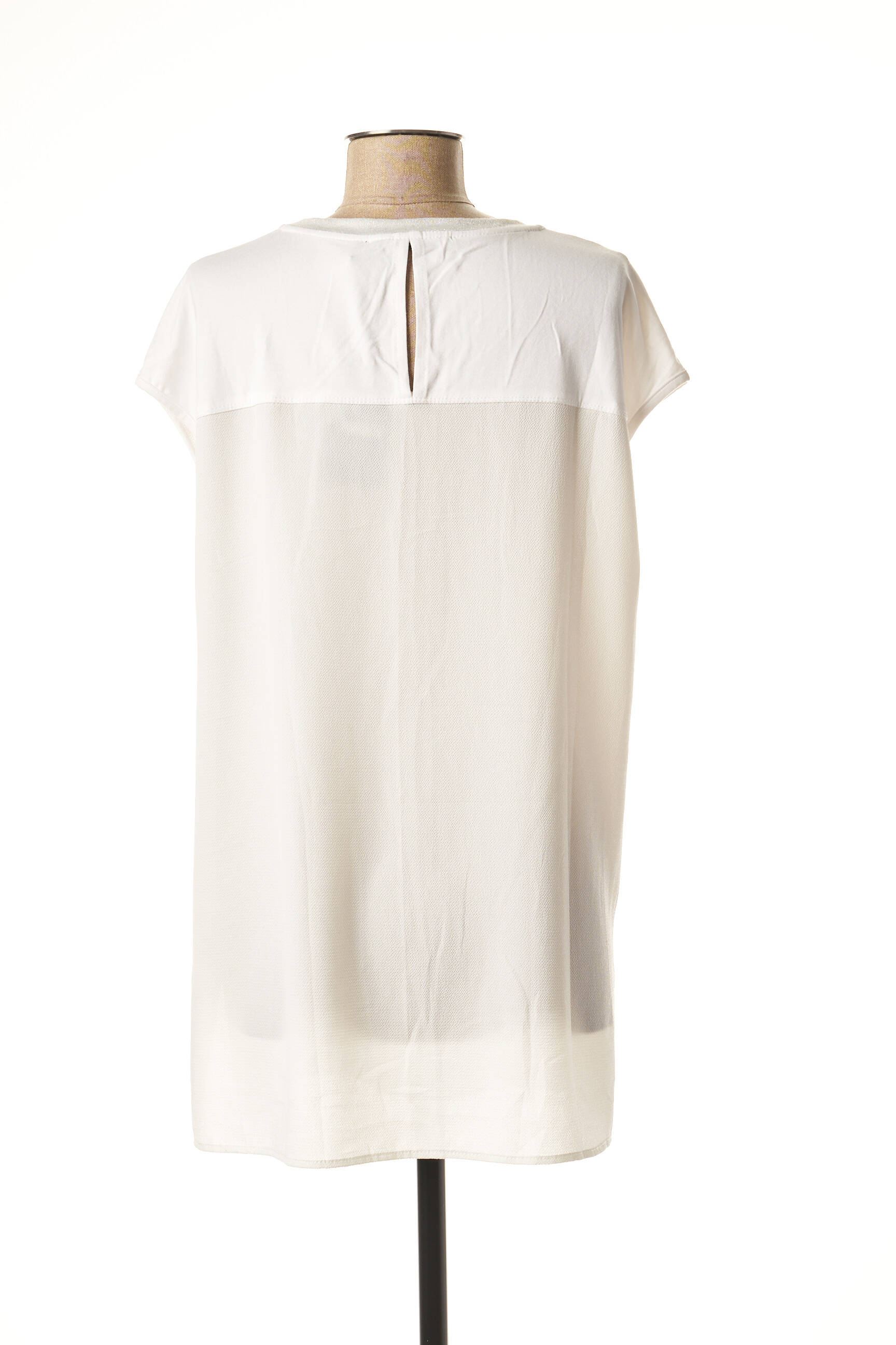 Les Filles De Neaux Tuniquemanchecourte Femme couleur blanc