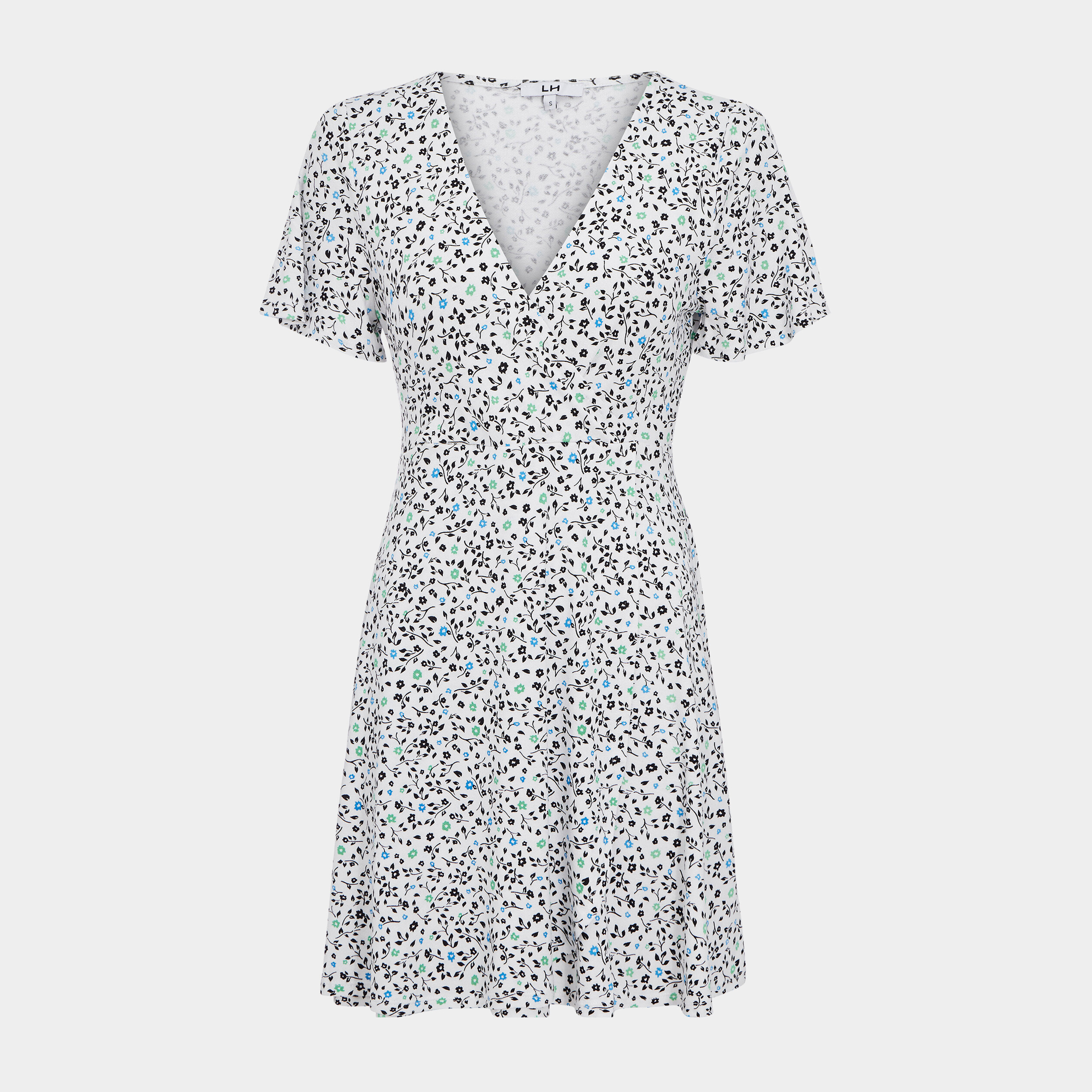Robe patineuse manches courtes ecru femme | La Halle
