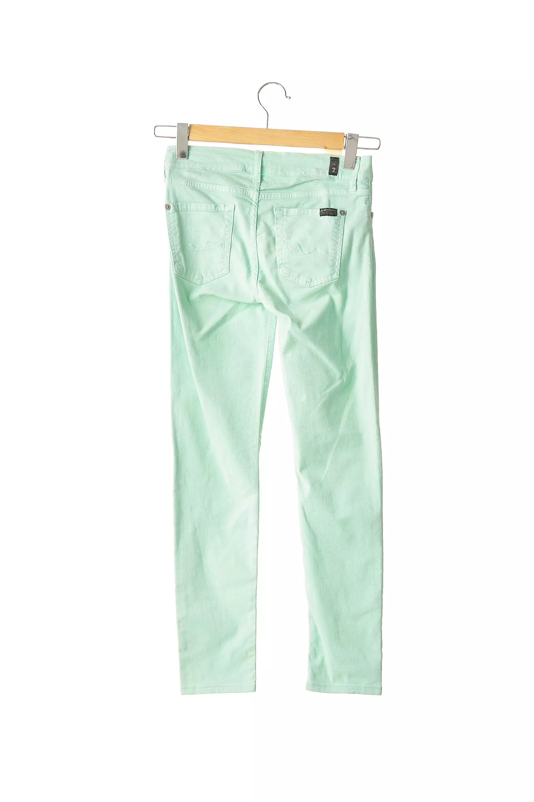 7 For All Mankind Pantalons Slim Femme couleur vert
