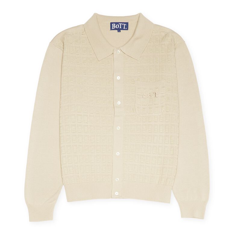 BoTT Button Down Knit Polo putty