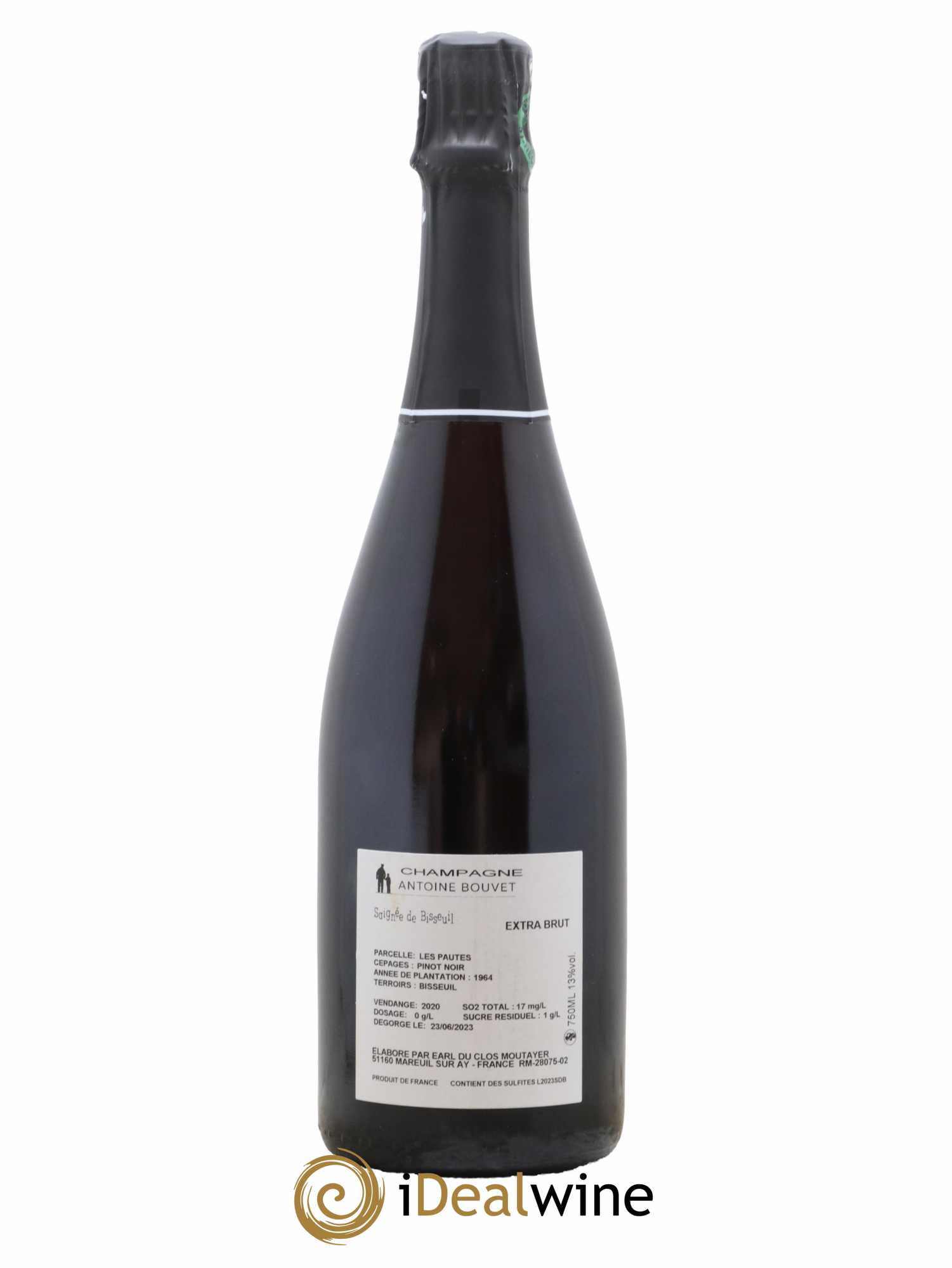 Saignée de Bisseuil les Pautes Extra Brut Antoine Bouvet  2020 - Lot de 1 Bouteille