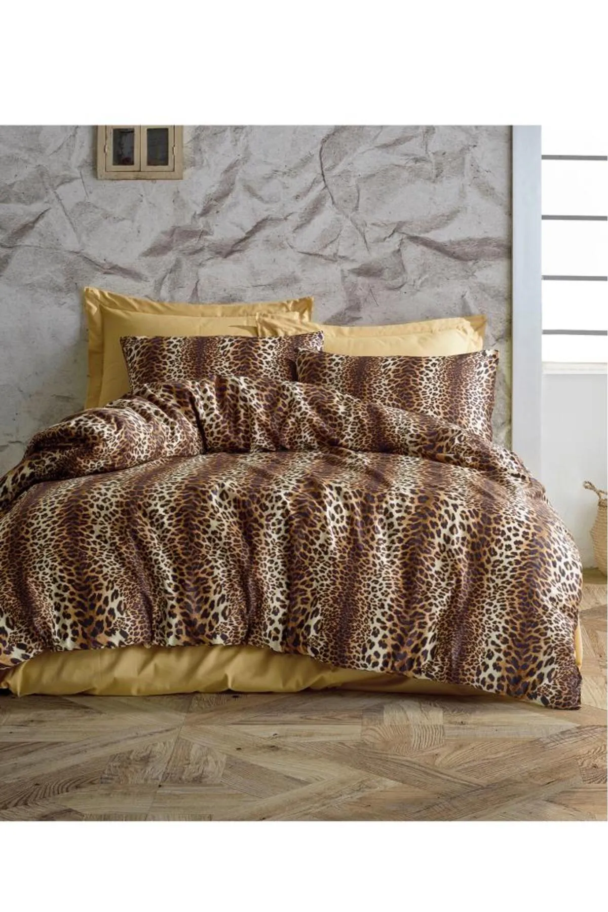Çeyiz Diyarı  Heri Bettwäsche-Set für Doppelbett, Braun