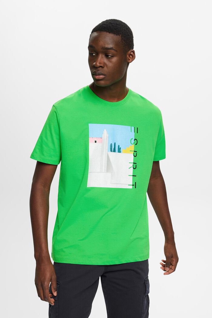 Baumwoll-T-Shirt mit Frontprint