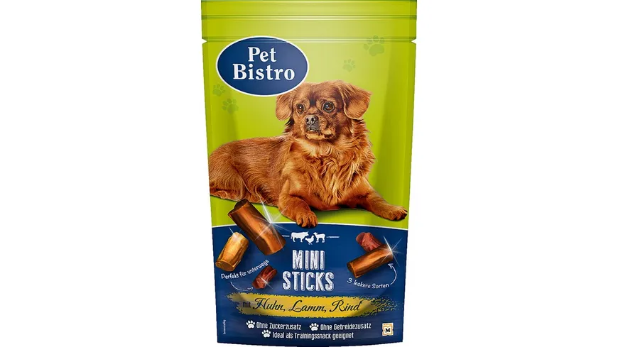 Pet Bistro Hundesnack Mini Sticks mit Huhn, Lamm & Rind 60 g