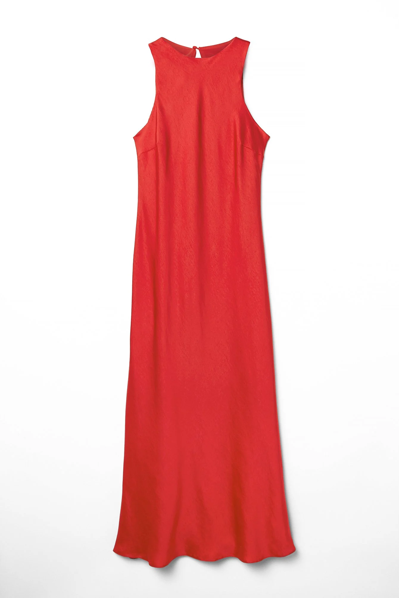Satin-Slipkleid mit Schrägschnitt