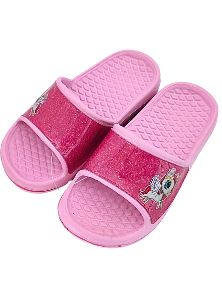 United Essentials Badelatschen Einhorn in Rosa günstig kaufen