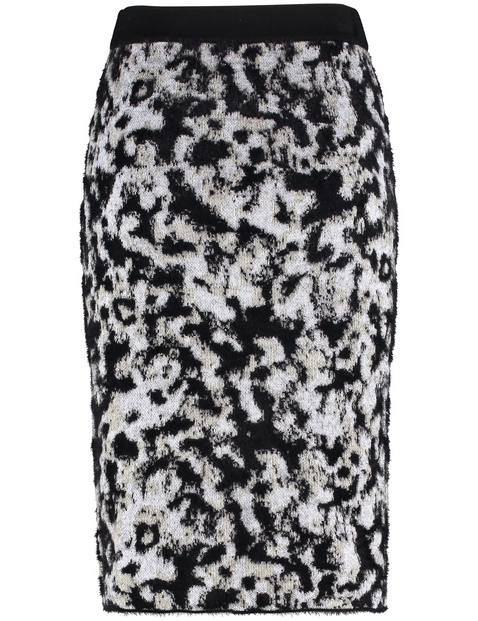 Strickrock mit zweifarbigem Jacquardmuster