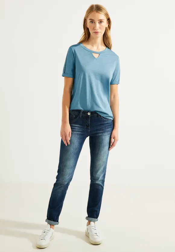 CECIL Stickerei Halbarm Shirt