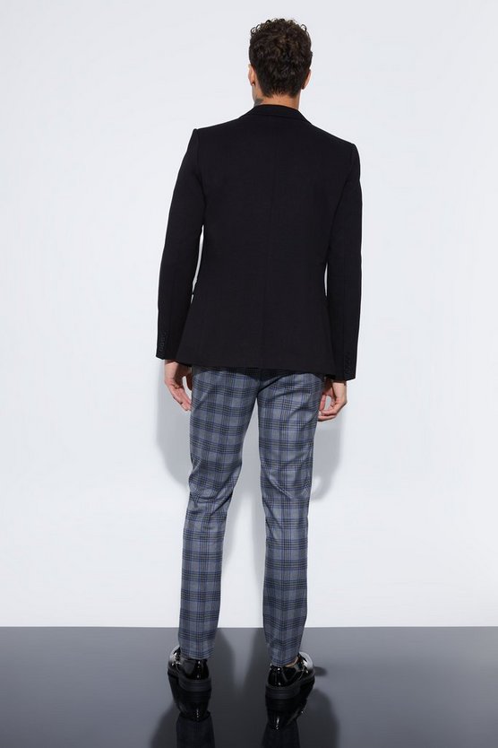 Einreihiger Skinny Jersey-Blazer