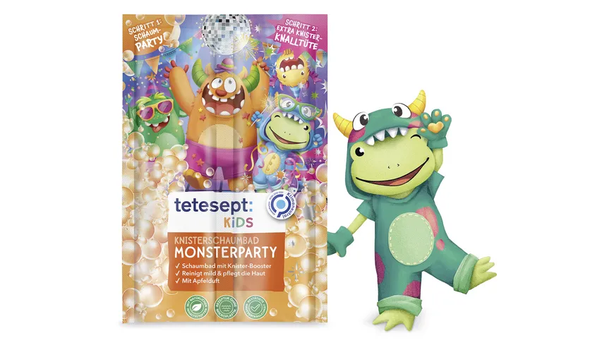 tetesept Kinder Badespaß Knisterschaumbad Monsterparty 45 g