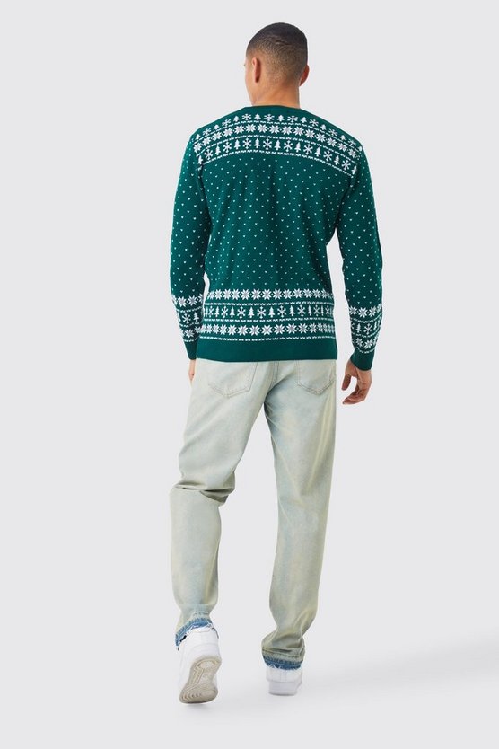 Weihnachtspullover mit I Got Ho Ho Hos Print